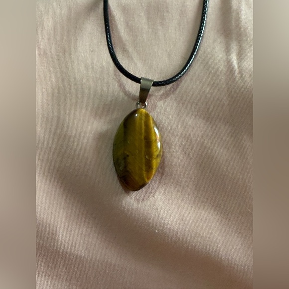 Polished Rock Pendant Necklace - Picture 2 of 4